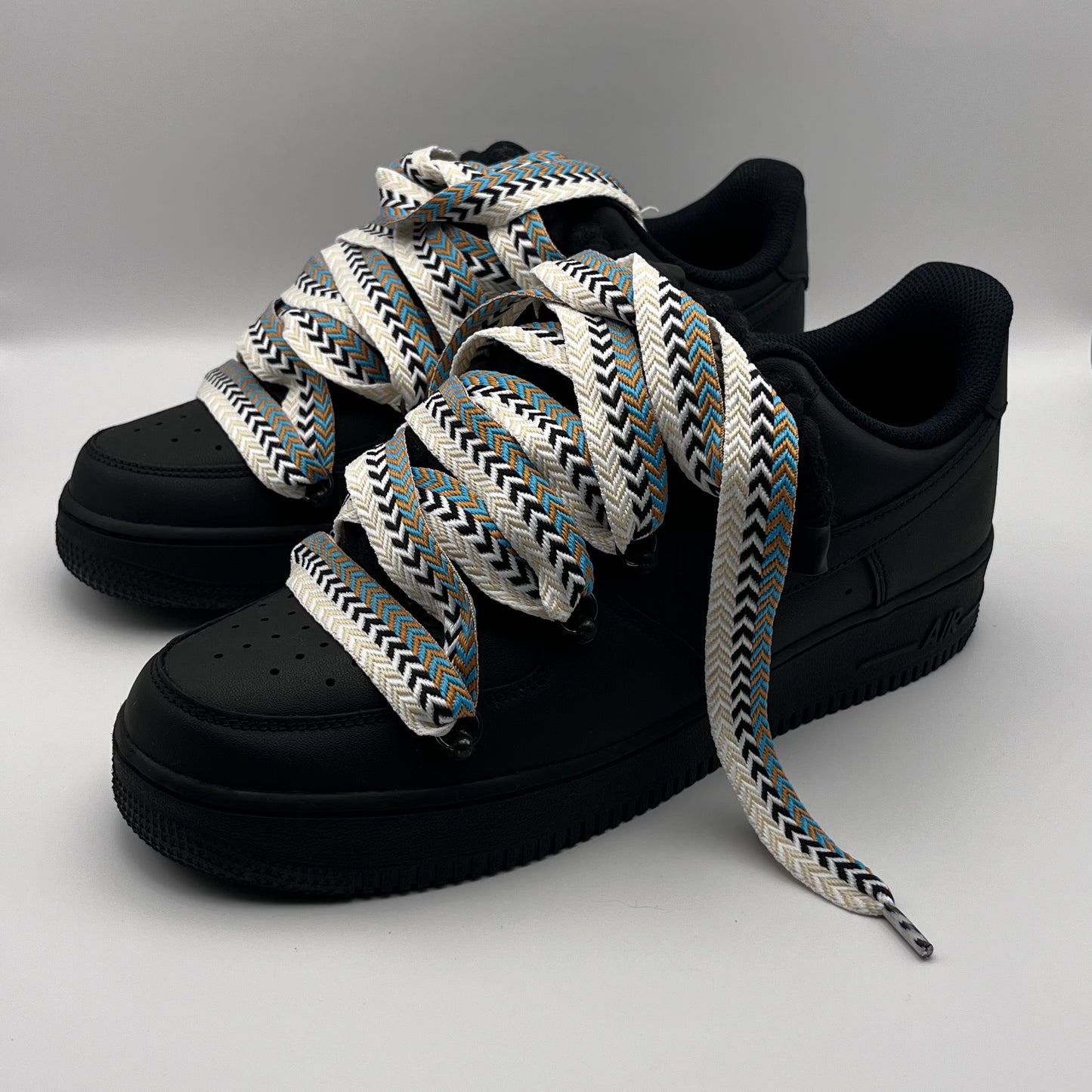 AF1 Black - Khaki Lanvin Rope Laces